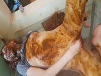 [ Poop Fetish Sex ] Hot slut fisting herself until she poops